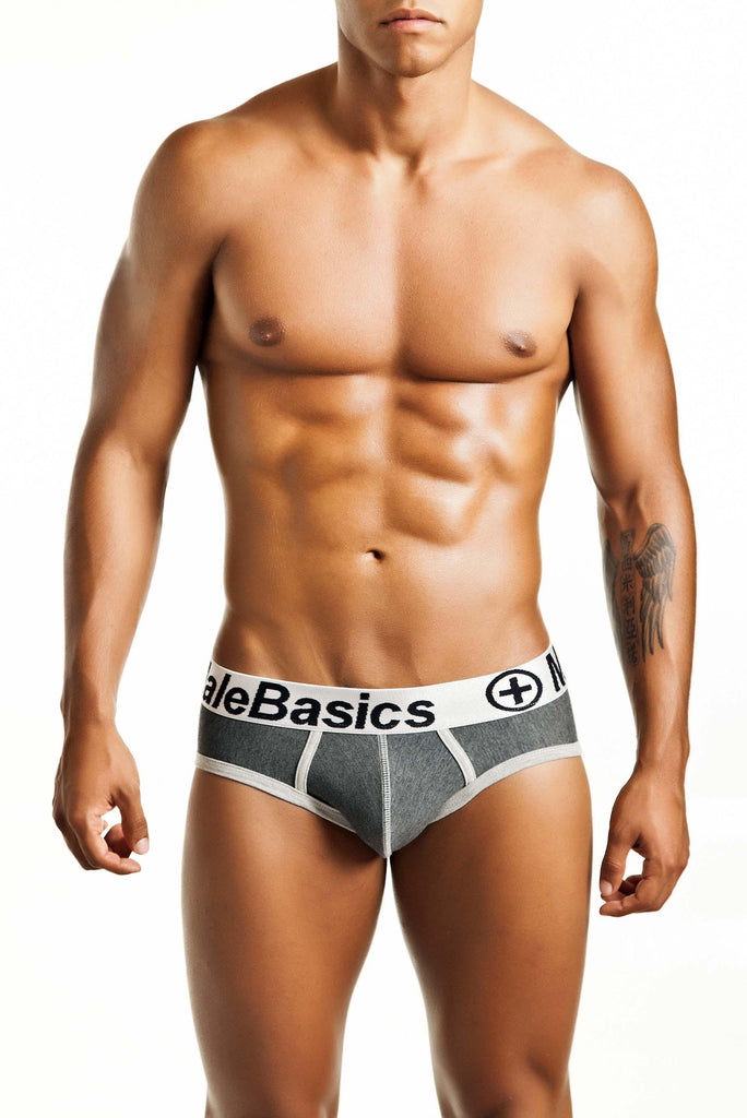 Malebasics Men's Cotton Fitted Contrast Hip Brief