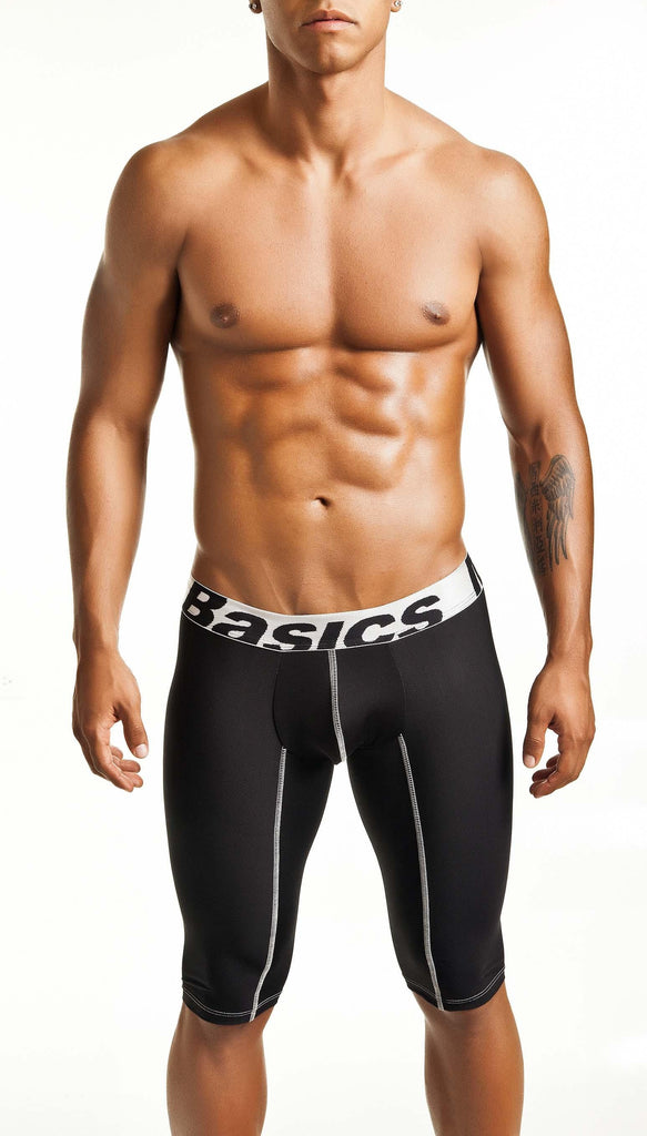 Malebasics Men's Base Layer Performance Sport 9 Inches Boxer Brief